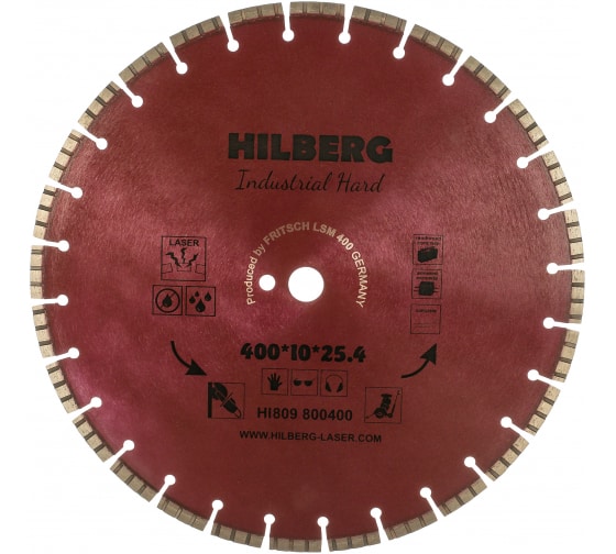 Диск алмазный отрезной 400*25,4 Hilberg Industrial Hard HI809