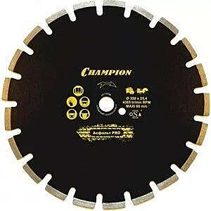 Диск алмазный CHAMPION асфальт ST 350/25,4/10 Asphafight 