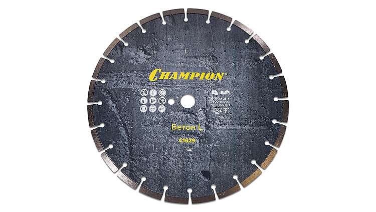 Диск алмазный CHAMPION бетон L 350/25,4/10  Concremax
