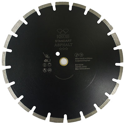 Диск алмазный сегментный (асфальт) KEOS Standart 450x25,4/20 мм (лазерная сварка) 