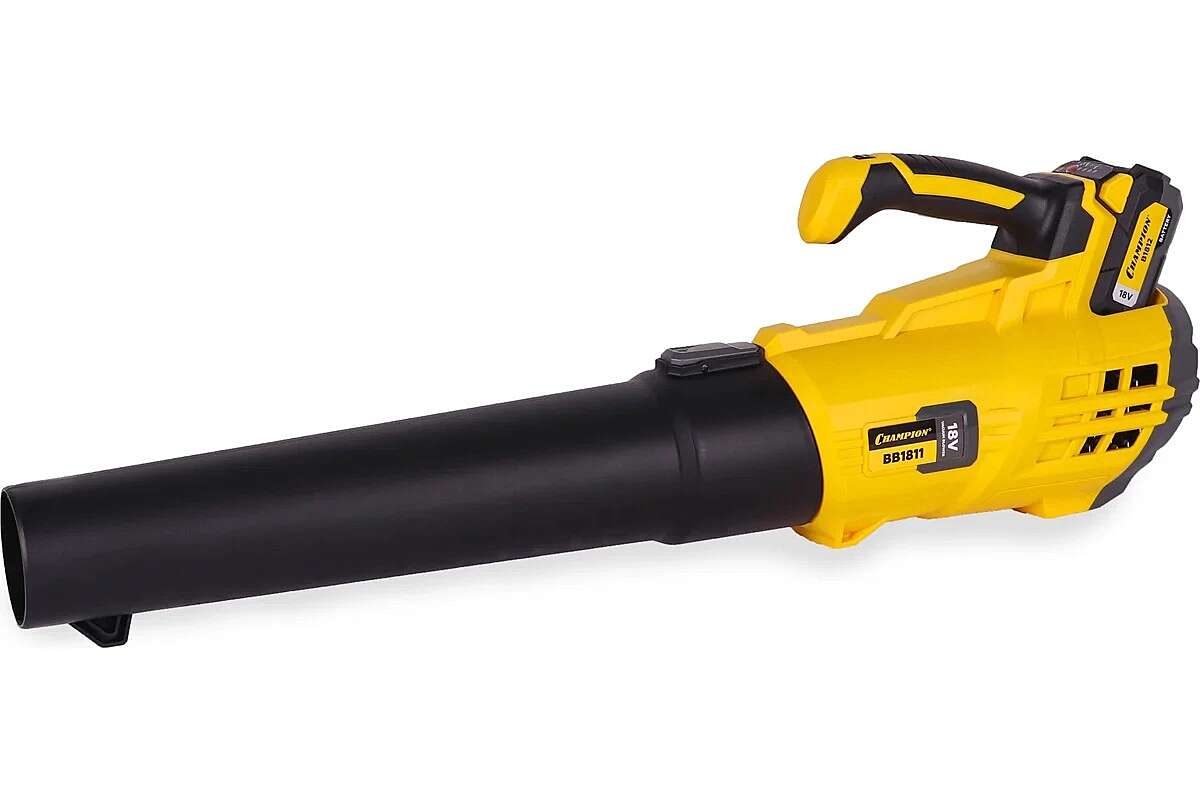 Воздуходувка аккумуляторная CHAMPION BB1811 (18В4Ач Li-ion1,9кг12мин594м³/ч38м/сек безАКБиЗУ), , шт