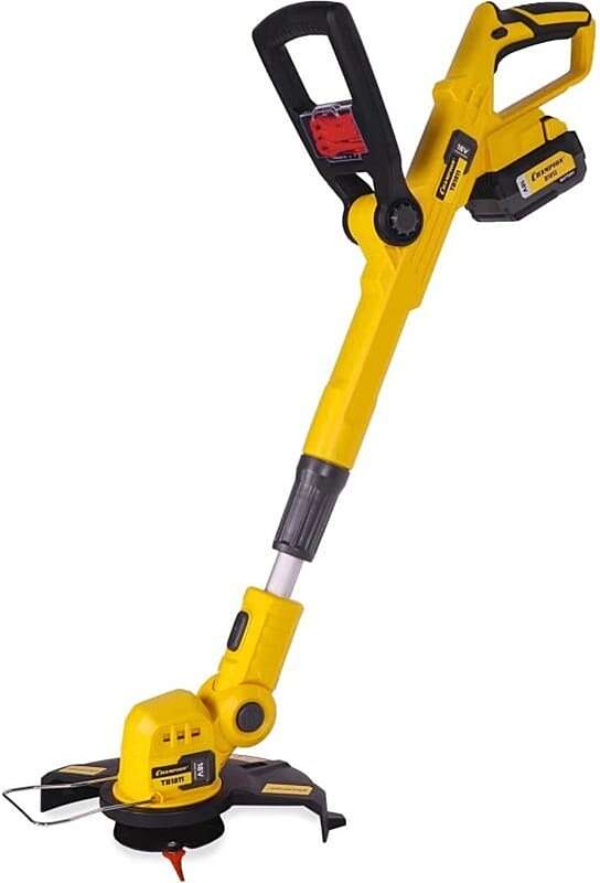 Триммер аккумуляторный CHAMPION TB1811 (18В4Ач Li-ion1,8кг100мин250мм1,8мм9000об/мин безАКБиЗУ), , шт								