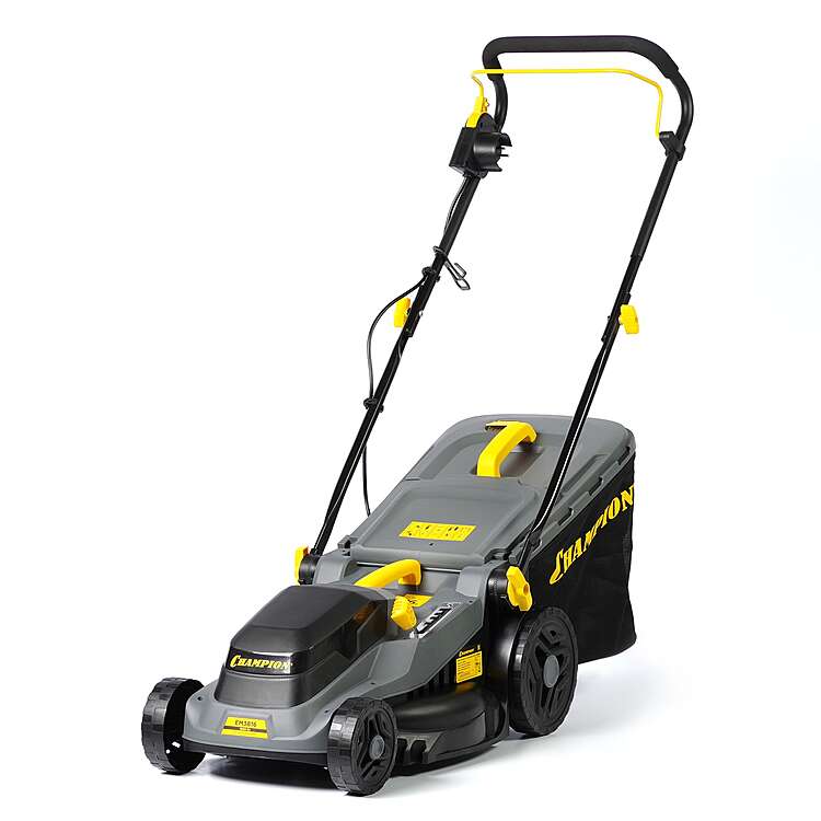 Газонокосилка эл. CHAMPION EM3816 (1,6 кВт пласт.+ткань травосб. 42л ширина 380мм 30-75мм, 11,3кг), , шт