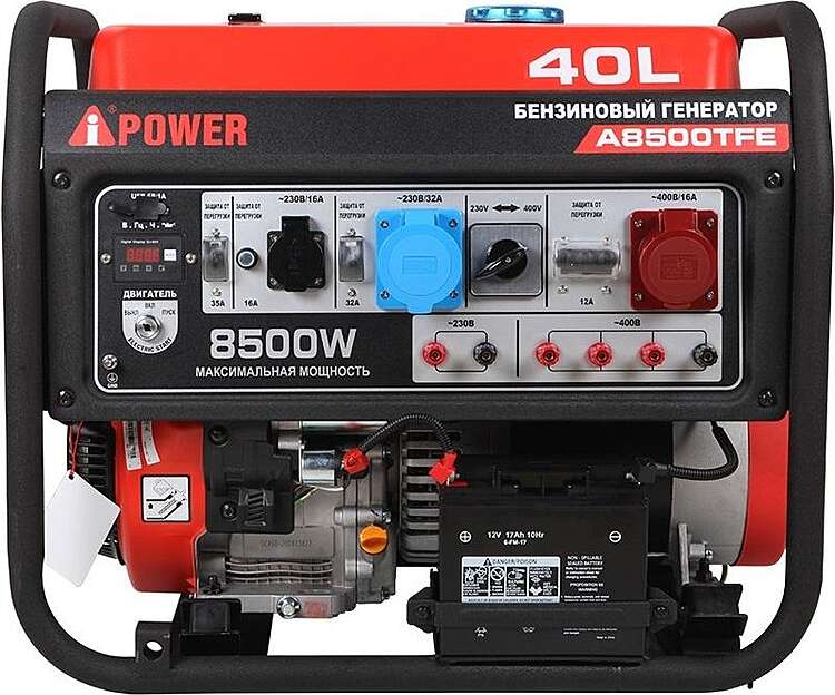 Генератор бензиновый A-iPower A8500TFE (8кВт, 400В/230В/50Гц, электростартер)