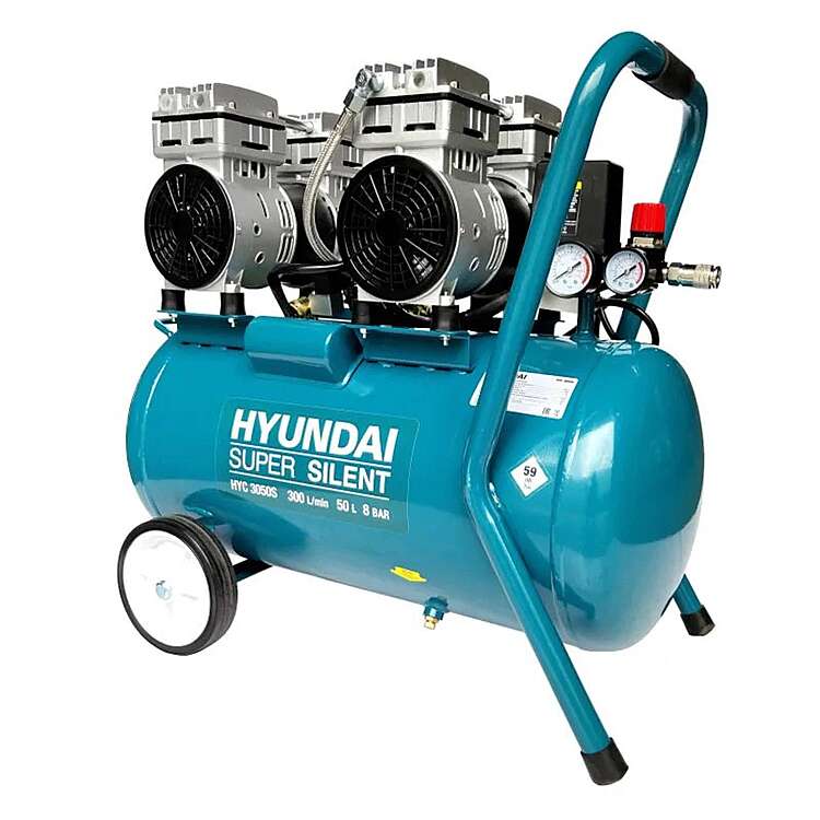 Компрессор безмасляный HYUNDAI HYC 3050S поршневой, бесшумный