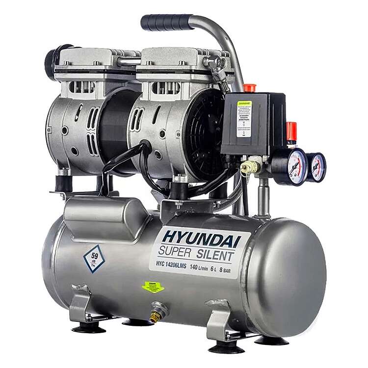 Компрессор безмасляный HYUNDAI НYC 14206LMS поршневой, бесшумный