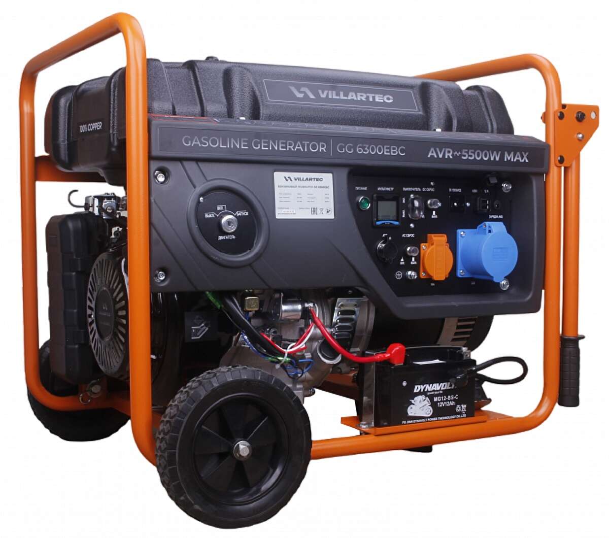 Генератор бензиновый VILLARTEC GG6300ЕВС,  5,0/5,5 кВт  (арт.2102650100)