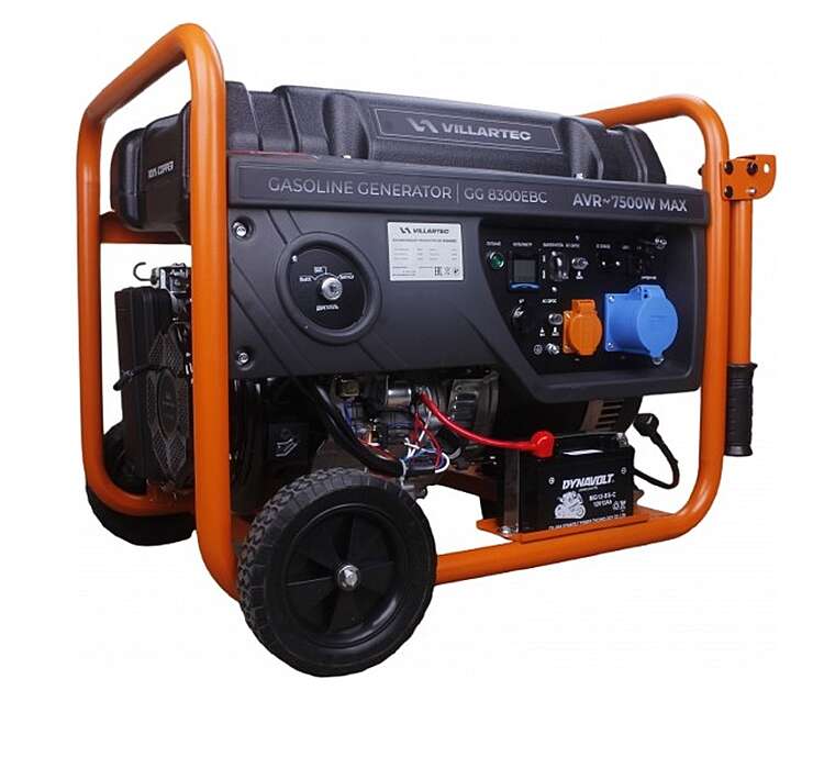 Генератор бензиновый VILLARTEC GG 8300 ЕВС,  7,5 кВт (арт.2102830100) 