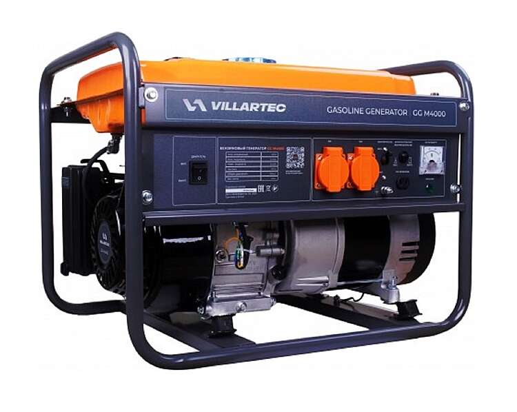 Генератор бензиновый VILLARTEC GGM4000, 3,2/3,5 кВт (2102040000)  