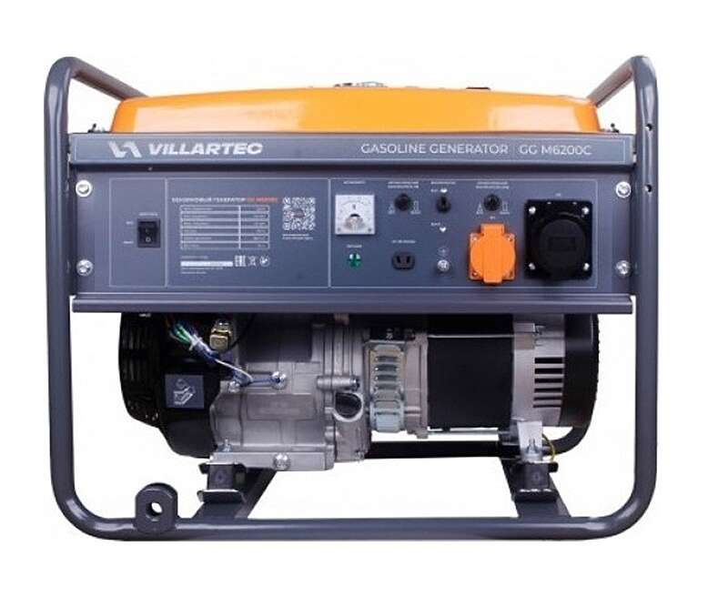Генератор бензиновый VILLARTEC GGM6200С,  5,0/5,5 кВт (арт.2102060000)     