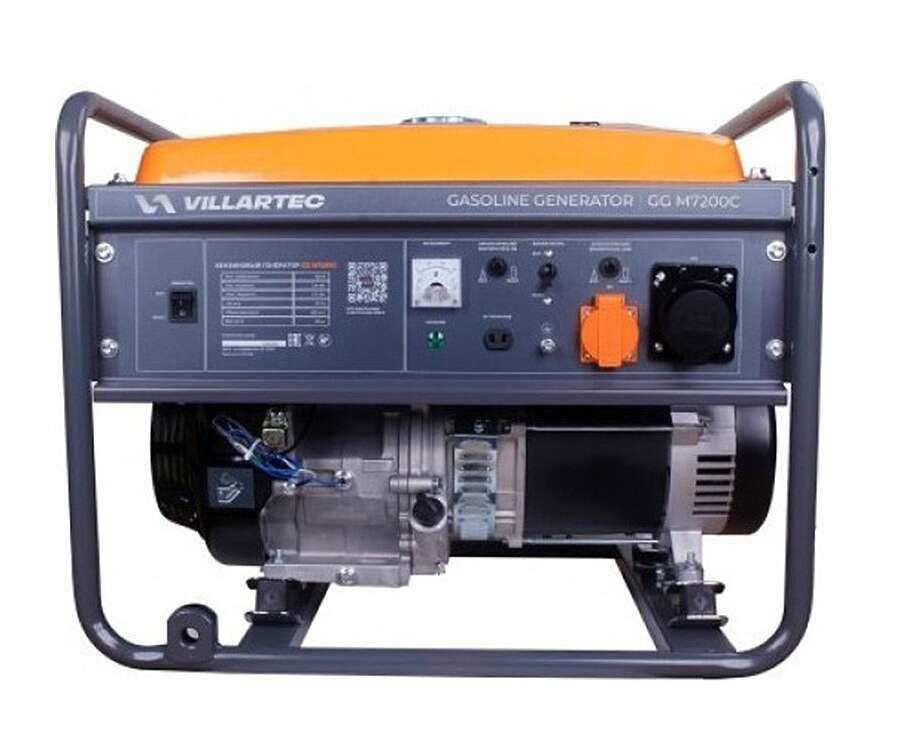 Генератор бензиновый VILLARTEC GGM7200С,  5,8/6,3 кВт (арт.2102070000)      